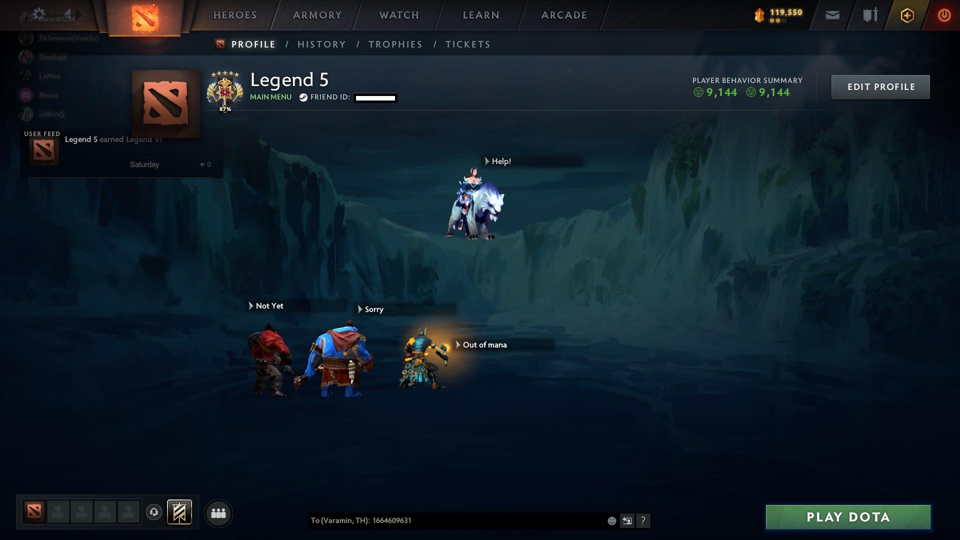 Legend V | MMR: 3793 - Behavior: 9144 - Communication: 9144