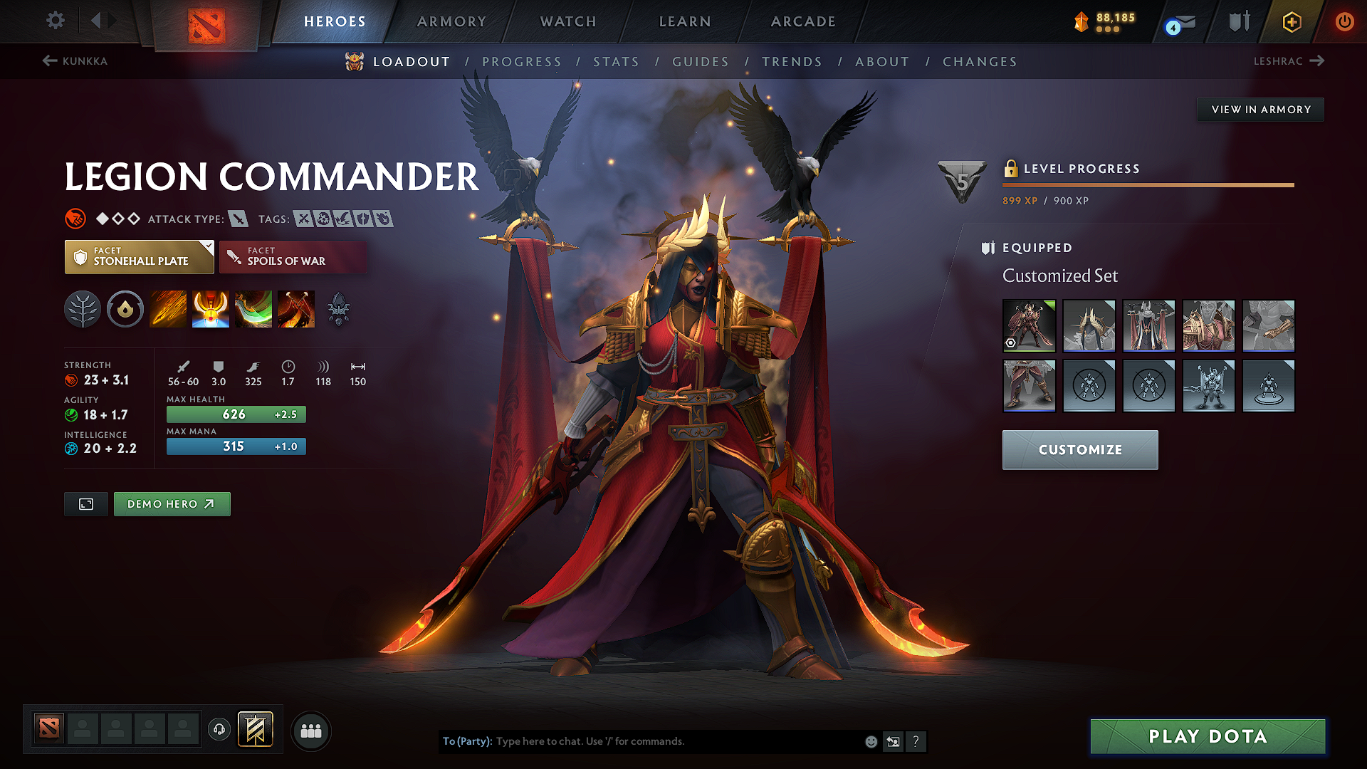 Legend V | MMR: 3575 - Behavior: 8180 - Communication: 8180