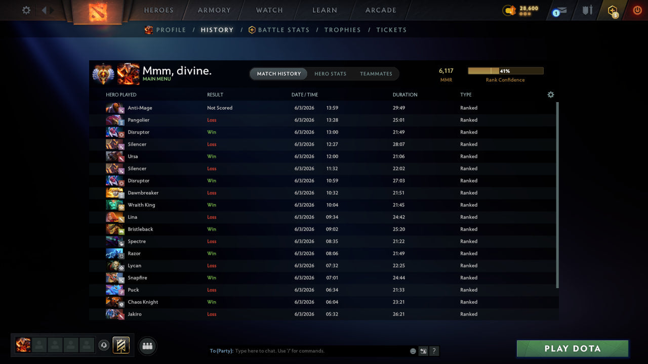 MMR: 6117 - Behavior: 11340