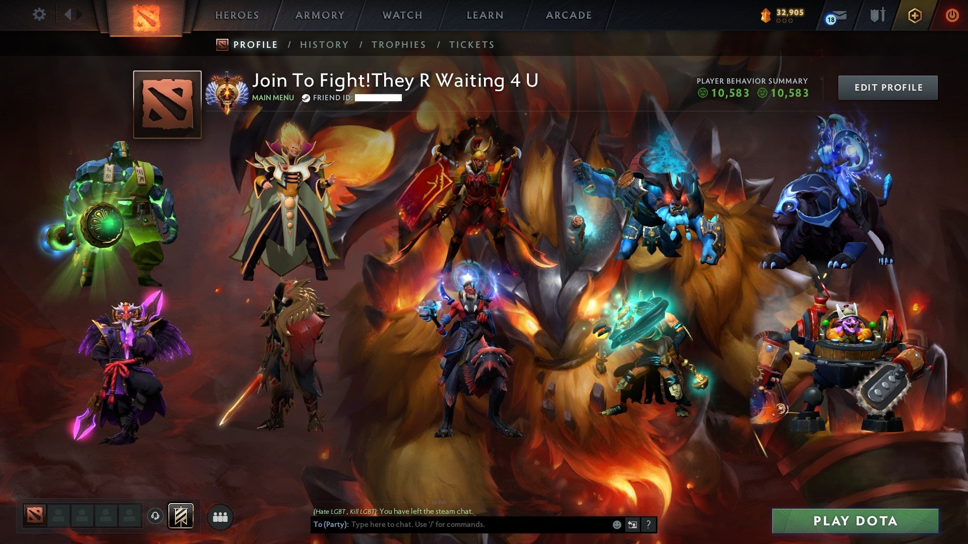 Immortal | MMR: 6032 - Behavior: 10583 - Communication: 10583