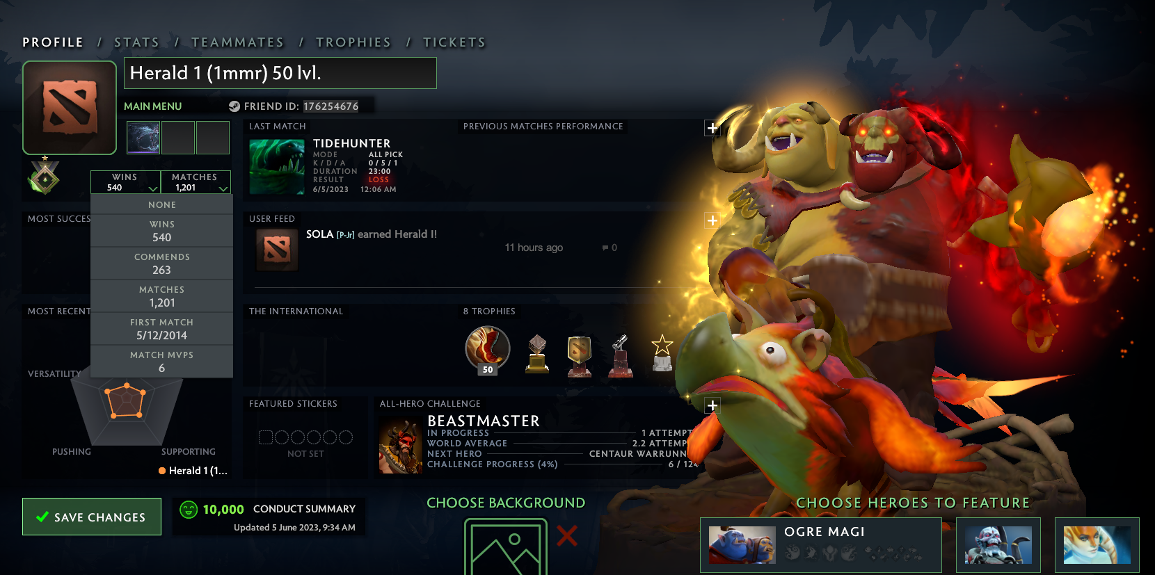 Herald I | MMR: 1 - Behavior: 10000