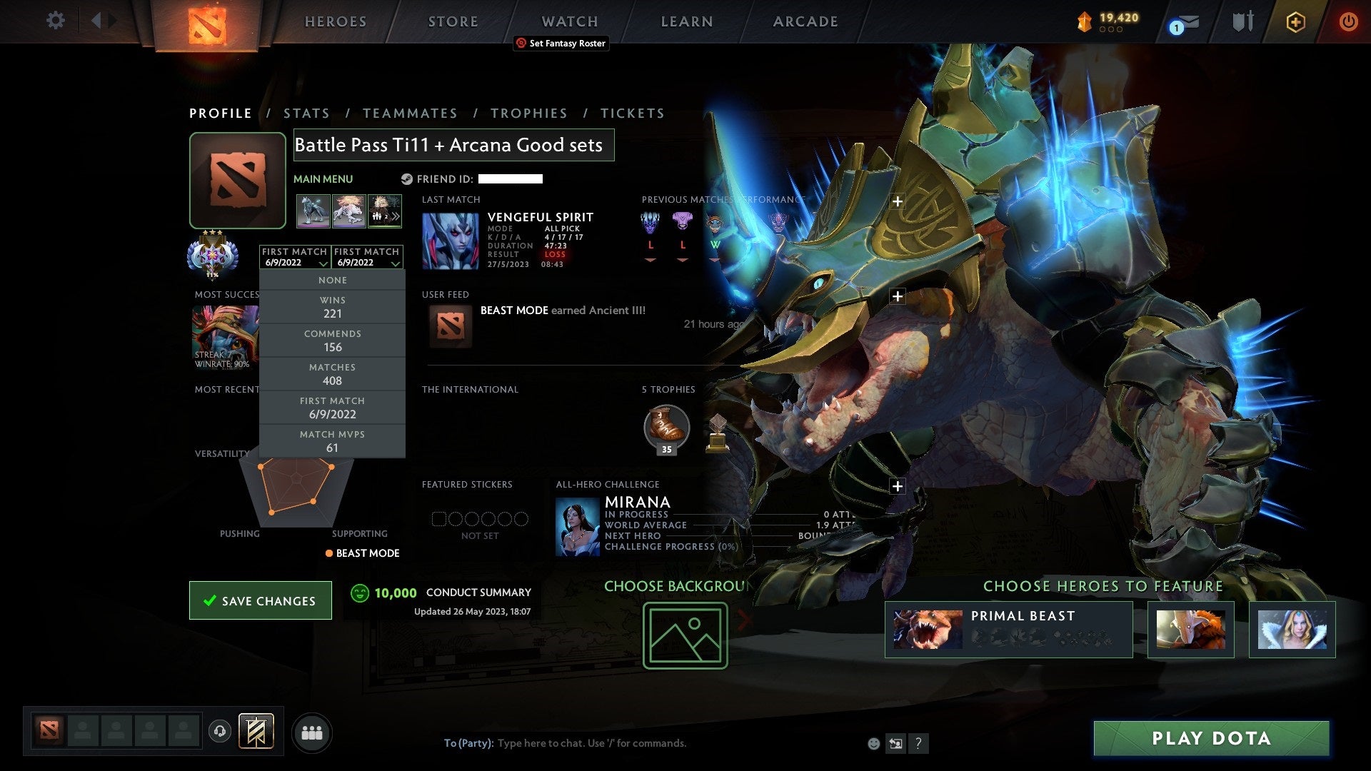 Ancient III | MMR: 4176 - Behavior: 10000