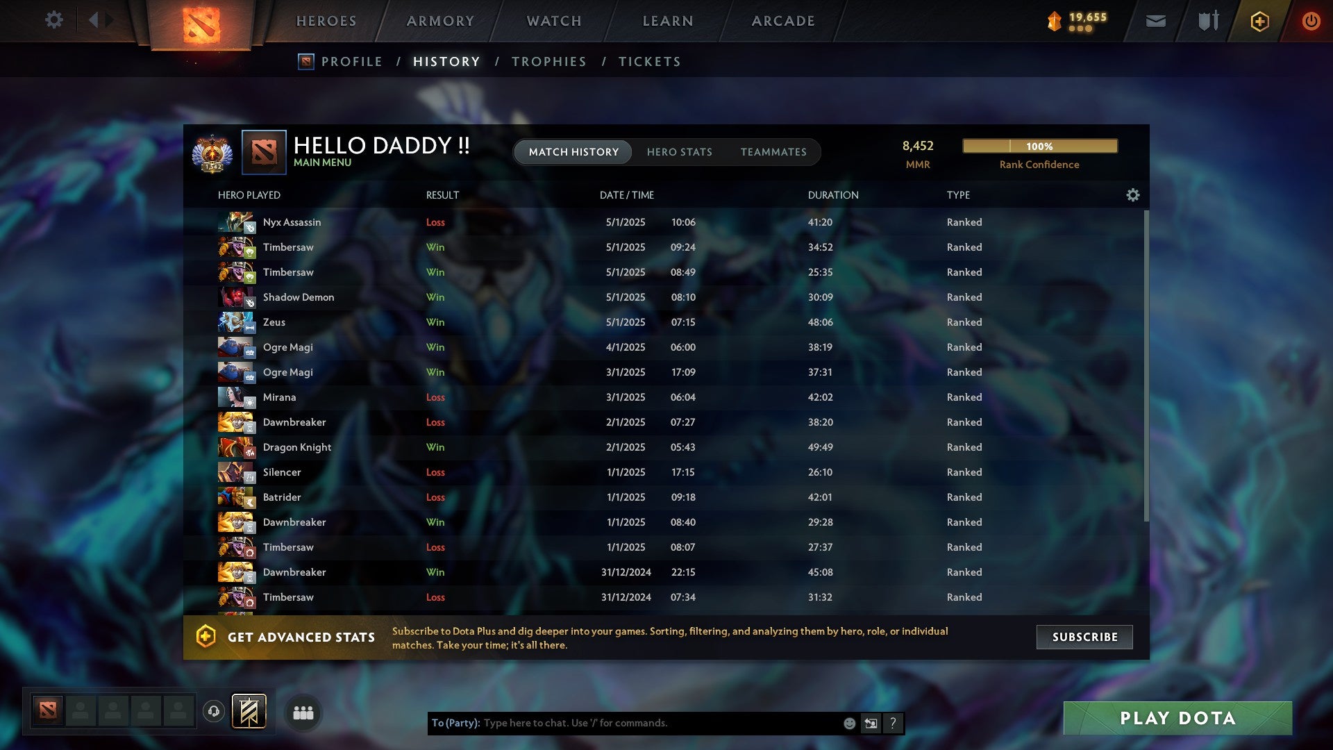 Immortal [ 1500 ] | MMR: 8452 - Behavior: 12000 - Communication: 12000