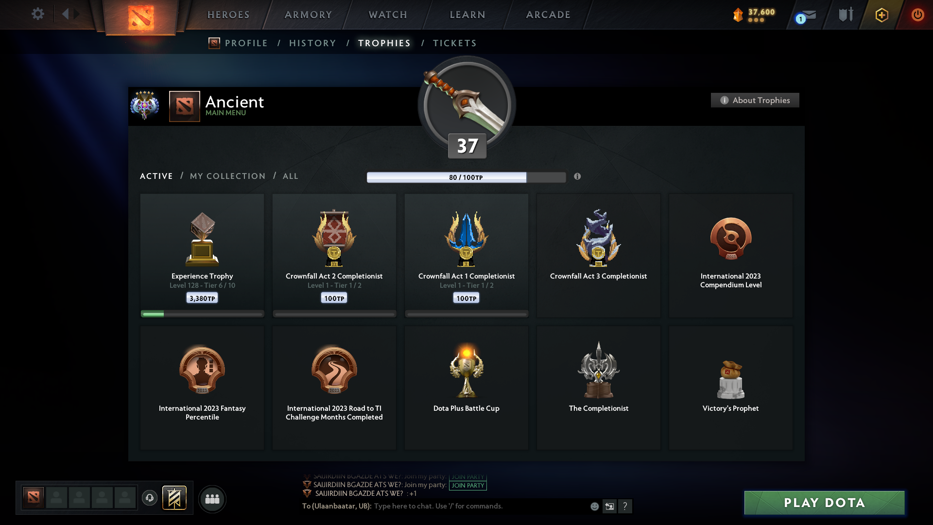 Ancient V | MMR: 4493 - Behavior: 10472 - Communication: 10472