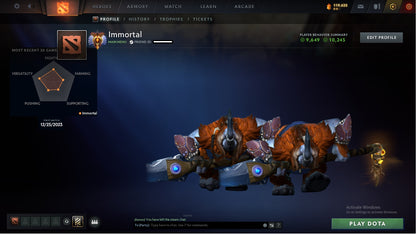 Immortal | MMR: 6241 - Behavior: 10245 - Communication: 9649