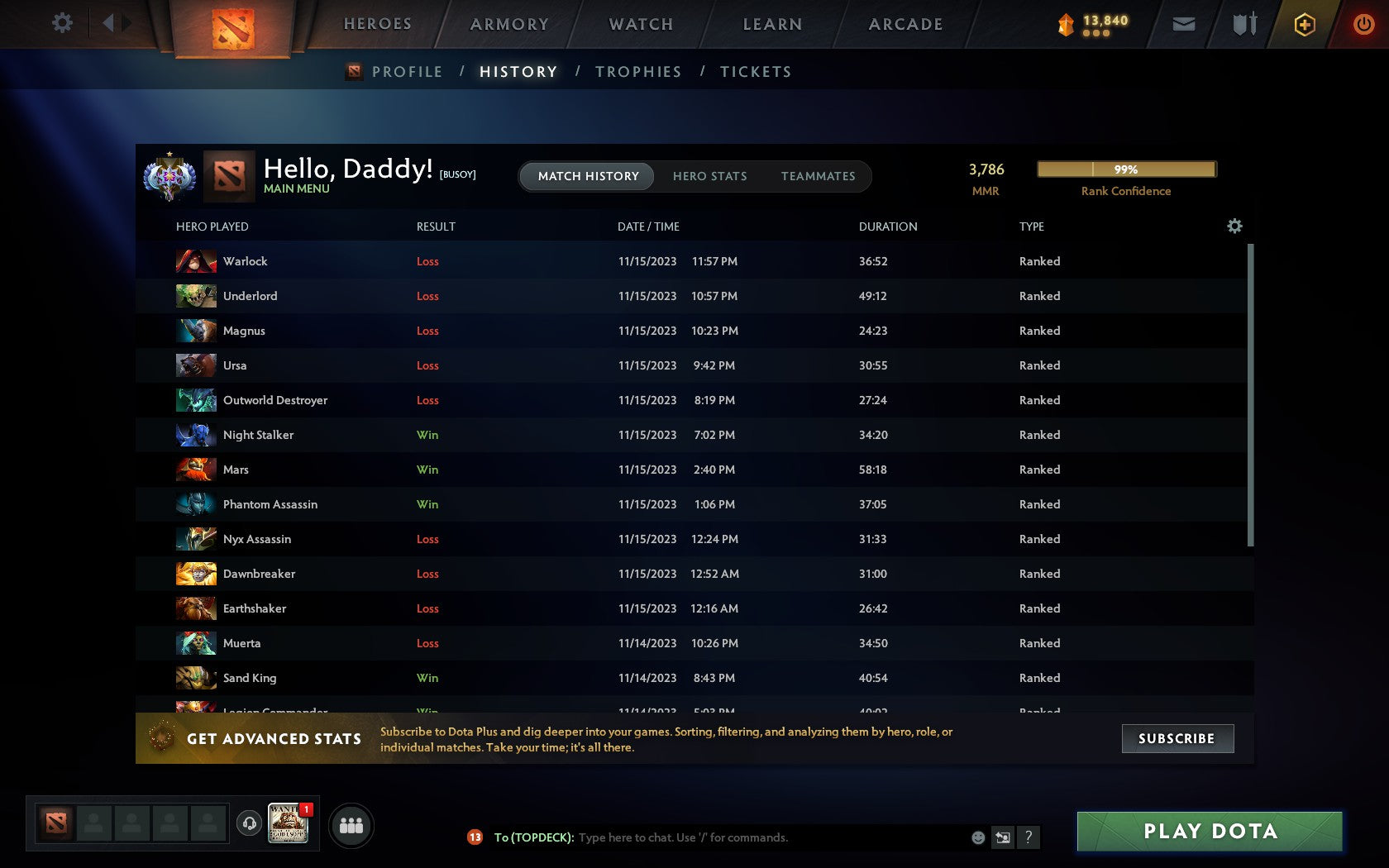 Ancient I | MMR: 3786 - Behavior: 10122 - Communication: 10122