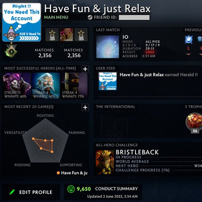 Héraut I | MMR : 10 - Comportement : 9650 