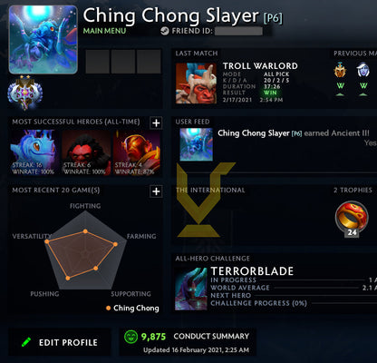 Ancient II	 | MMR : 4100 - Behavior : 9875