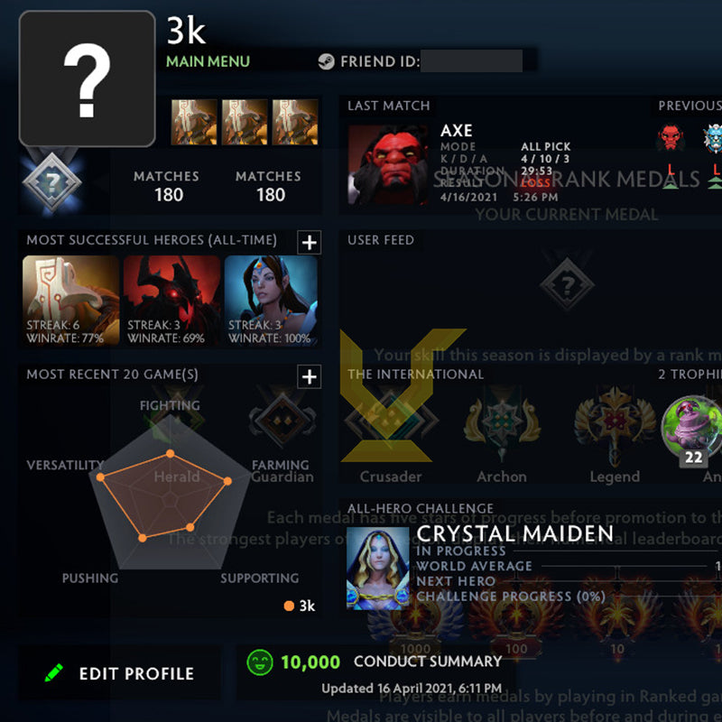 Not Calibrated |  MMR: TBD - Behavior: 10000