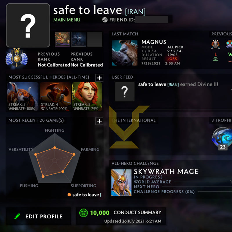 Divine II |  MMR: 4930 - Behavior: 10000