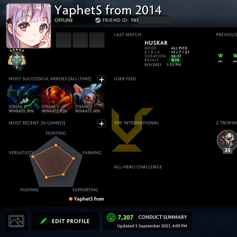 Archonte V | MMR : 3010 - Comportement : 7207