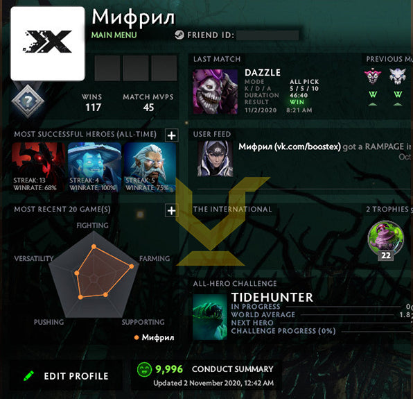 Not Calibrated | MMR: TBD - Behavior : 10000