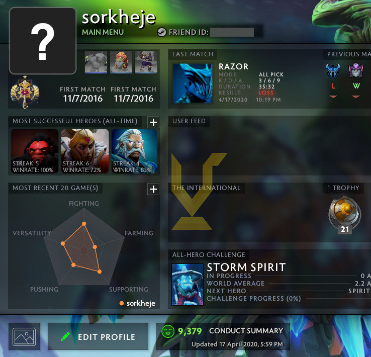 Legend I  | MMR : 3150 - Behavior : 9379