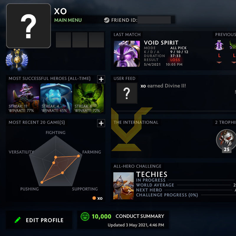 Divine II | MMR: 4900 - Behavior: 10000