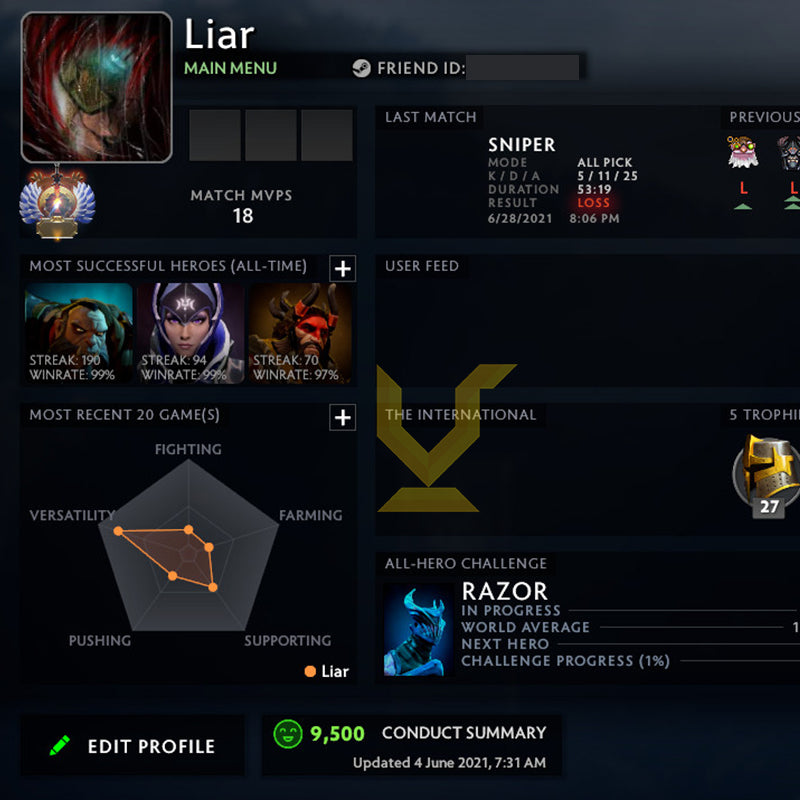 Immortel | MMR : 5880 - Comportement : 10000