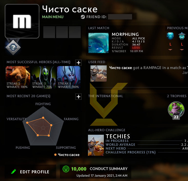 Non calibré | MMR : TBD - Comportement : 10000