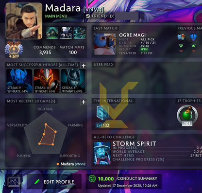 Immortel [ 4699 ] | MMR : 5810 - Comportement : 10000