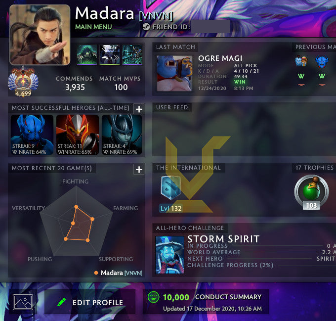 Immortel [ 4699 ] | MMR : 5810 - Comportement : 10000