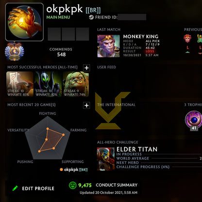 Immortal |  MMR: 6480 - Behavior: 10000