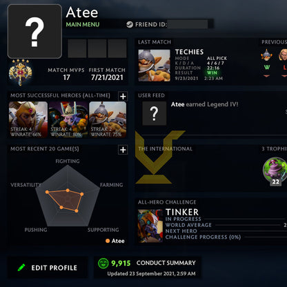 Not Calibrated |  MMR: TBD - Behavior: 10000