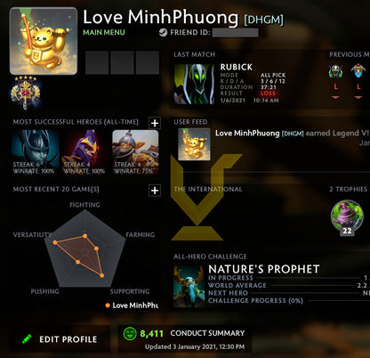 Legend V | MMR : 3730 - Behavior : 8411