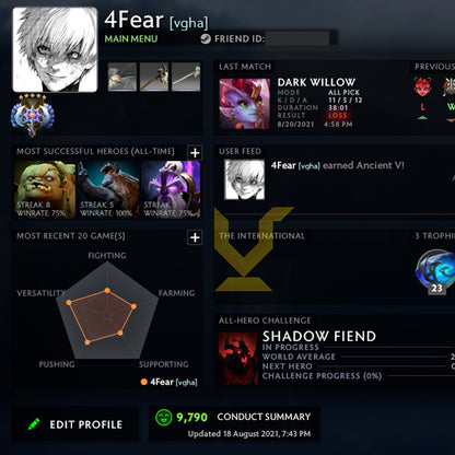 Ancient V |  MMR: 4440 - Behavior: 10000