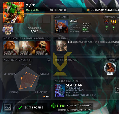 Immortel [ 3289 ] | MMR : 5800 - Comportement : 6805