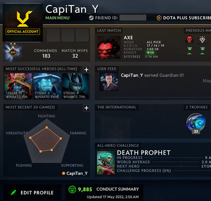 Gardien II | MMR : 880 - Comportement : 9885