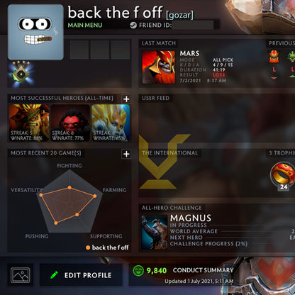 Herald IV | MMR: 390 - Behavior: 9840