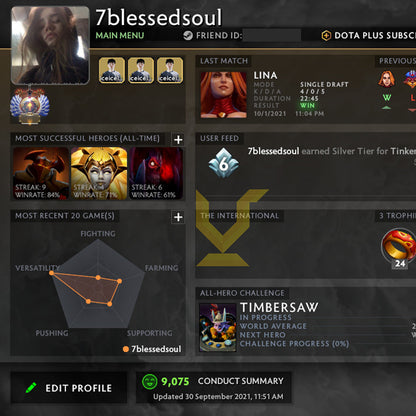 Immortal | MMR : 5690 - Behavior : 9675