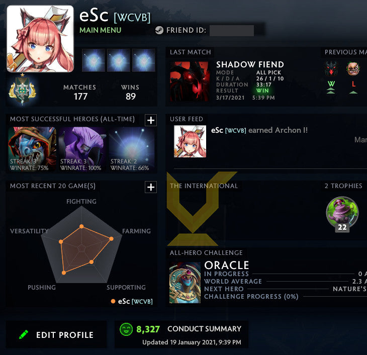 Archon I | MMR: 2360 - Behavior: 8327