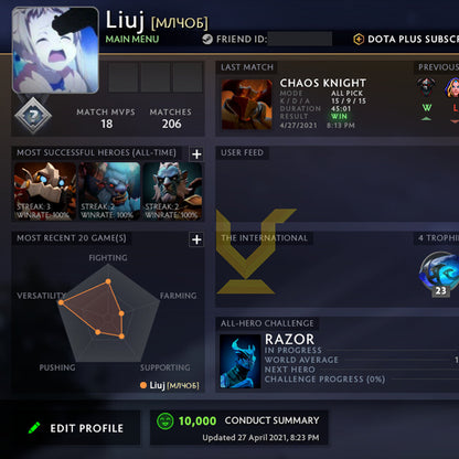 Not Calibrated | MMR: TBD - Behavior: 10000