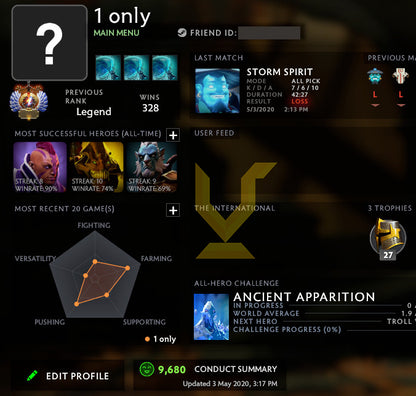 Immortel | MMR : 5760 - Comportement : 9680