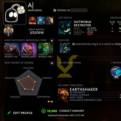 Légende V | MMR : 3630 - Comportement : 10000