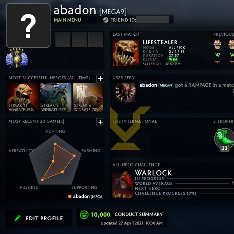 Divin V | MMR : 5620 - Comportement : 10000