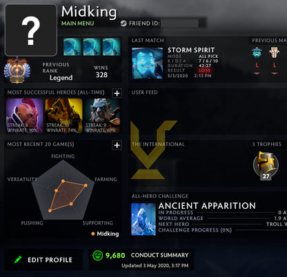 Immortel | MMR : 5760 - Comportement : 9680