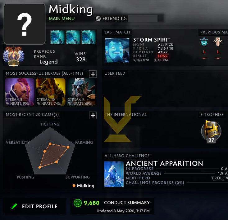 Immortel | MMR : 5760 - Comportement : 9680