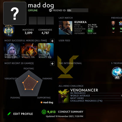 Archon V |  MMR: 3010 - Behavior: 9013