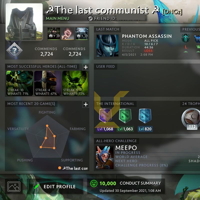 Not Calibrated | MMR: TBD - Behavior: 10000