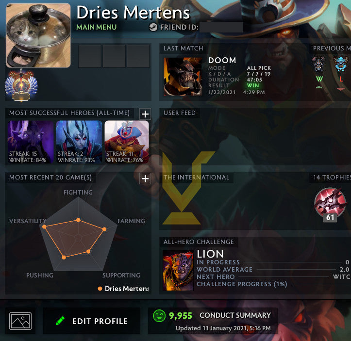 Immortel | MMR : 5810 - Comportement : 9955