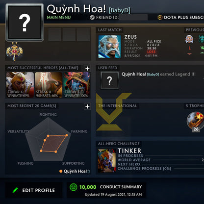 Légende II | MMR : 3180 - Comportement : 10000