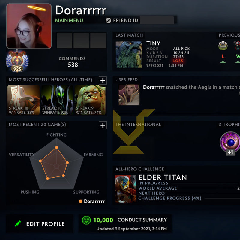 Immortel [925] | MMR : 6720 - Comportement : 10000