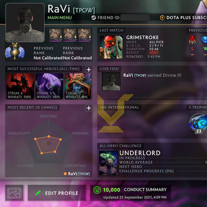 Divin II | MMR : 4950 - Comportement : 10000