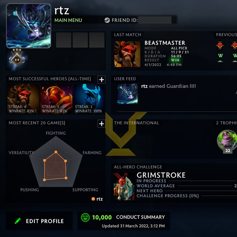 Gardien III | MMR : 1180 - Comportement : 10000