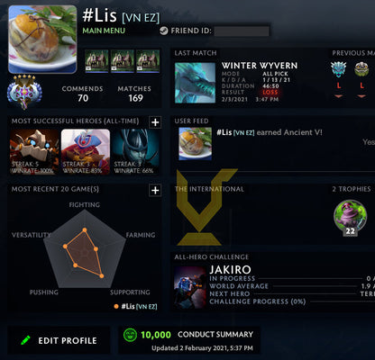 Ancient V	 | MMR : 4540 - Behavior : 10000