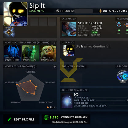 Guardian IV |  MMR: 1390 - Behavior: 9190