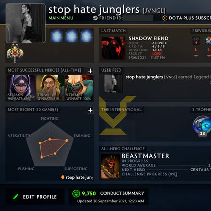 Légende II | MMR : 3200 - Comportement : 9750