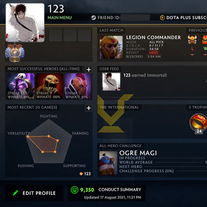 Immortal |  MMR: 6040 - Behavior: 9350