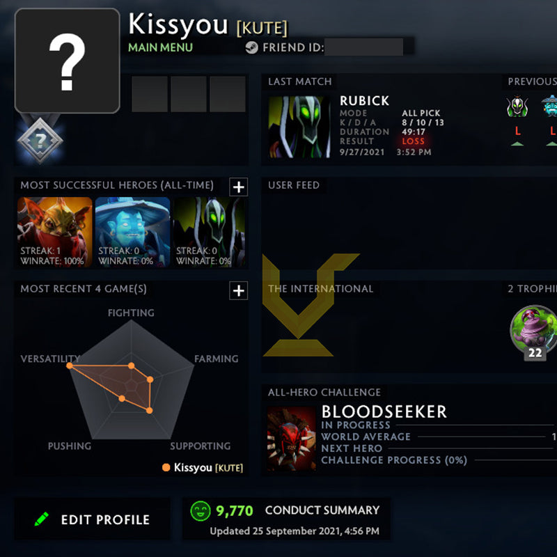 Non calibré | MMR : à déterminer - Comportement : 9770