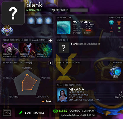 Ancien II | MMR : 4100 - Comportement : 8565